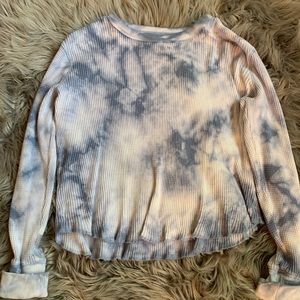 Tie dye ribbed long sleeve
